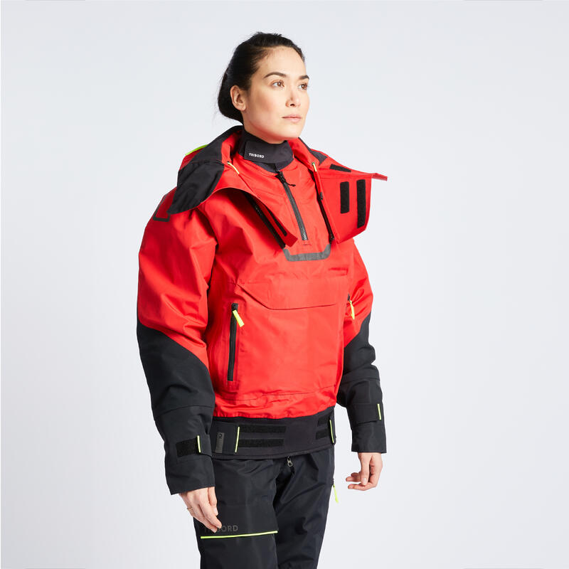 Giacca Spraytop vela adulto OFFSHORE SAILING 900 rossa