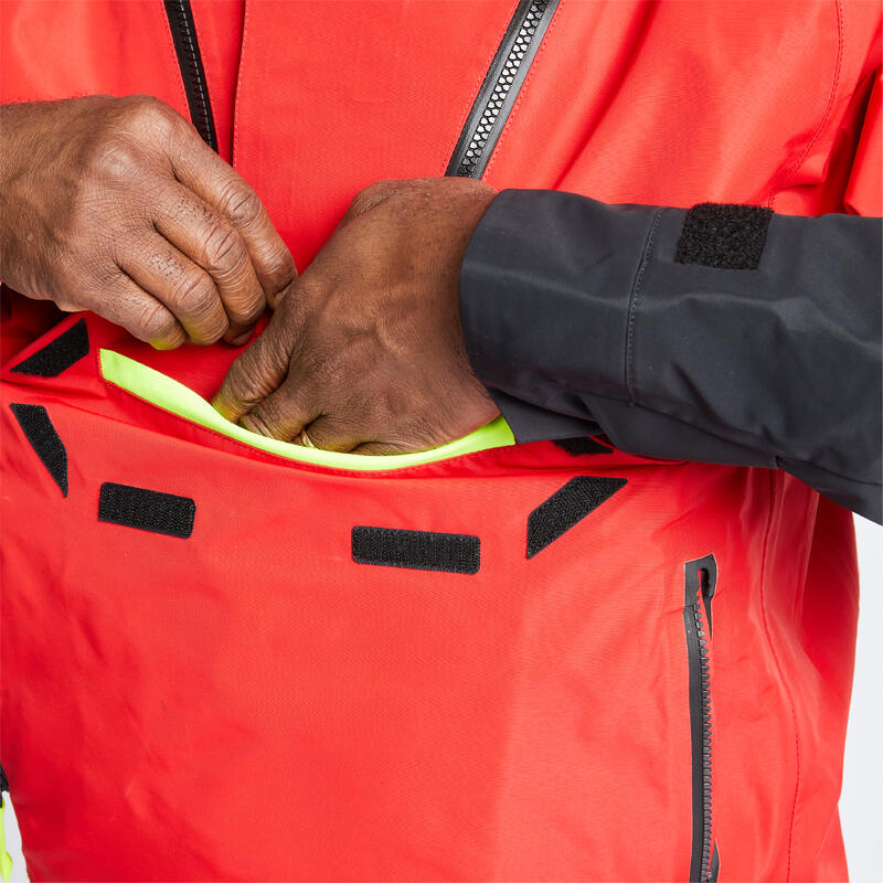 Jachetă Navigație Offshore 900 Roșu Adulți 