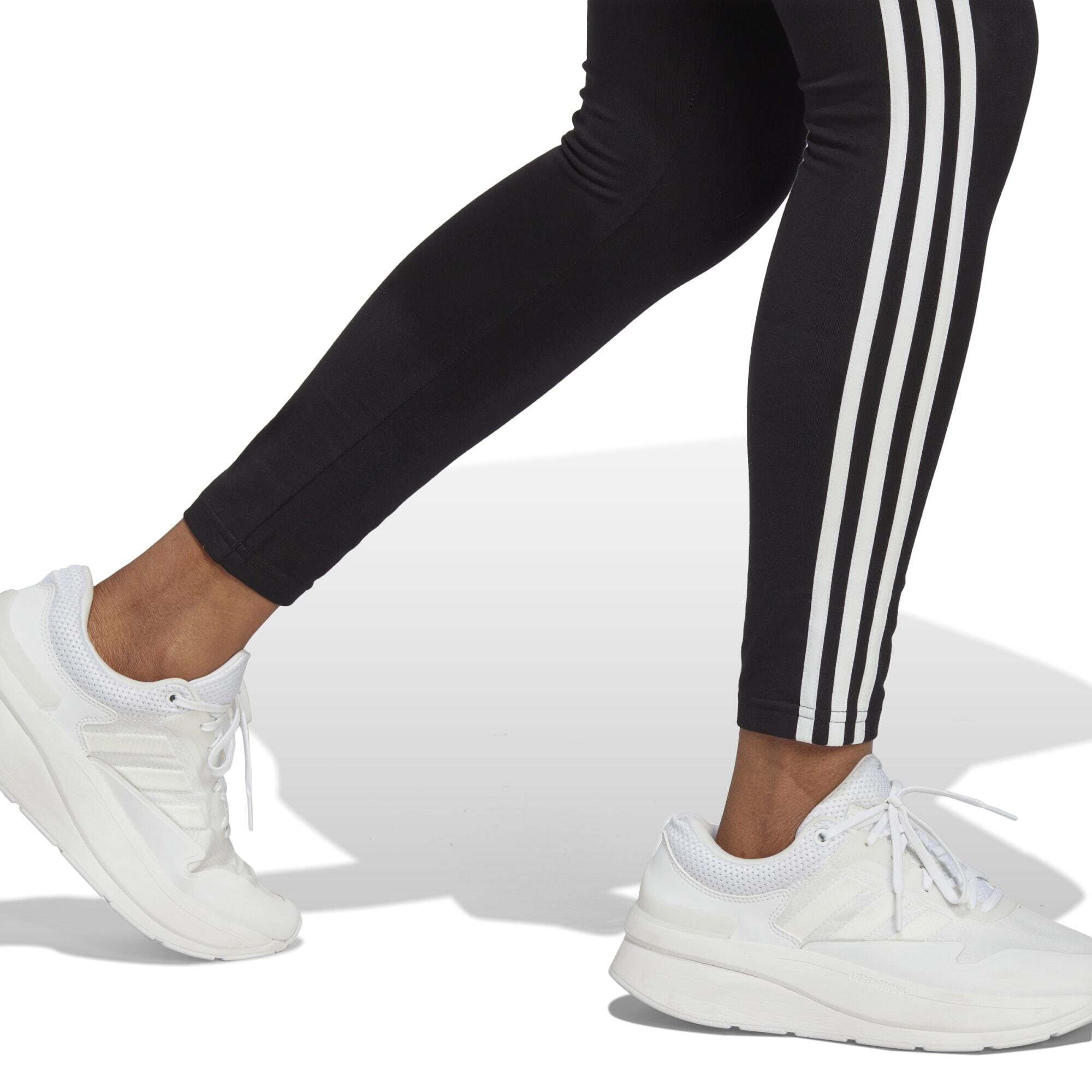 LEGGING DE FITNESS ADIDAS FEMME TAILLE HAUTE 3S NOIR ET BLANC 5/5