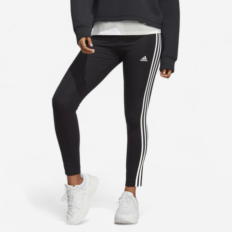 Leggings Fitness adidas 3S Mujer Blanco Negro Cintura Alta