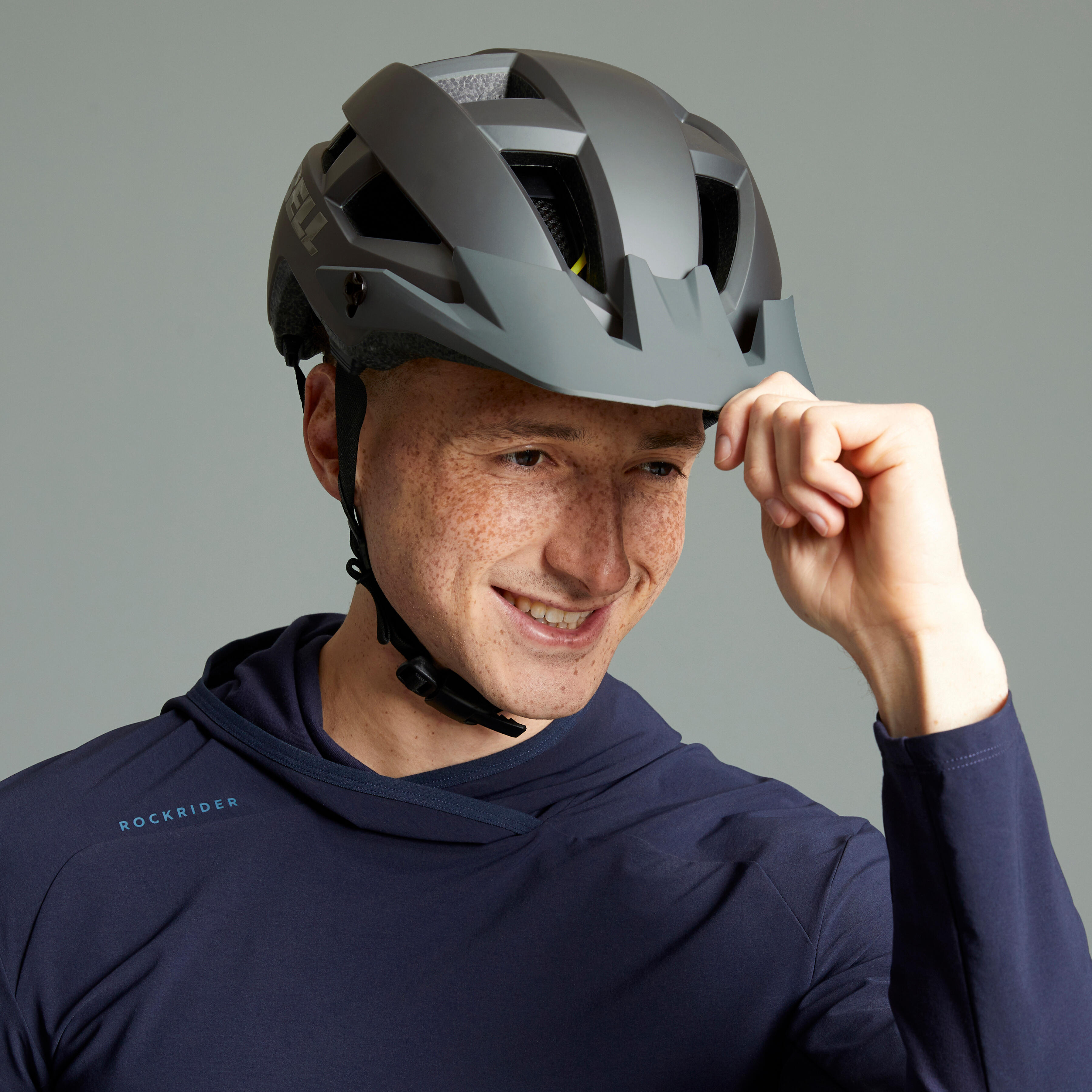Decathlon UK Bell Mountain Bike Helmet Ukon Mips - Grey