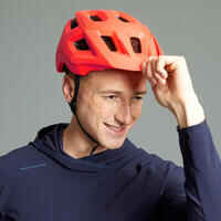 Casco Ciclismo MTB EXPL 500 Naranja Fluorescente