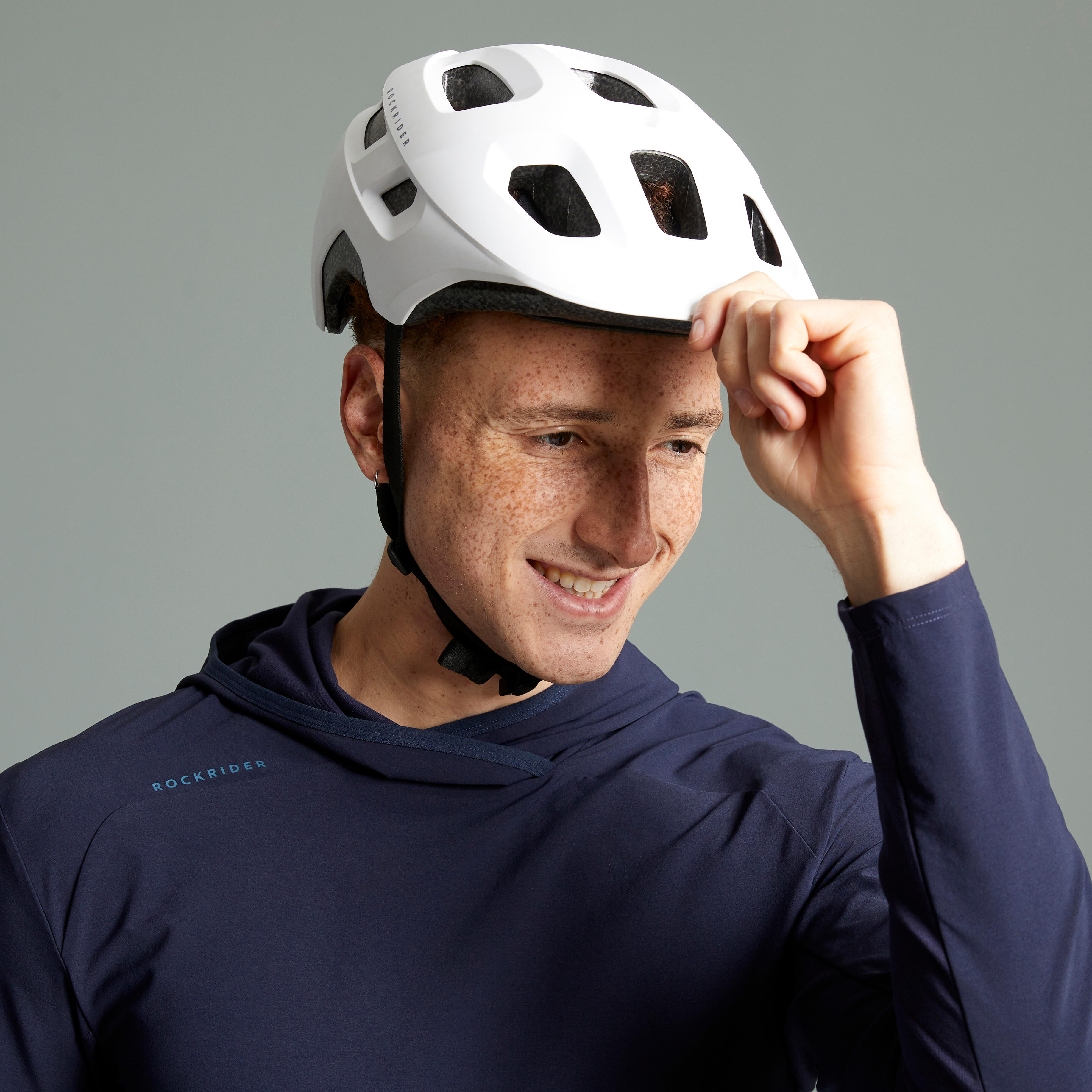 White cheap mtb helmet