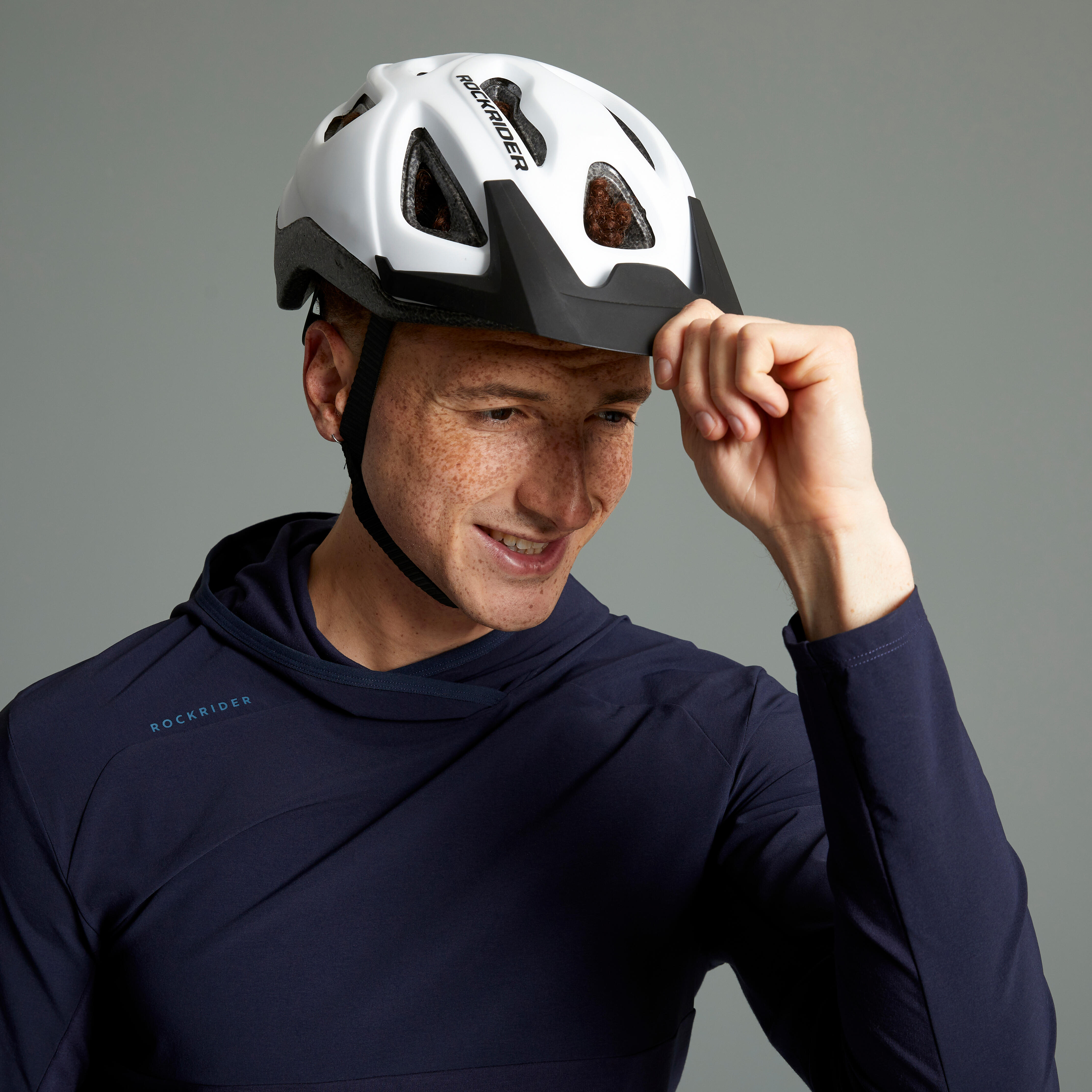 Mountain Bike Cycling Helmet White Decathlon