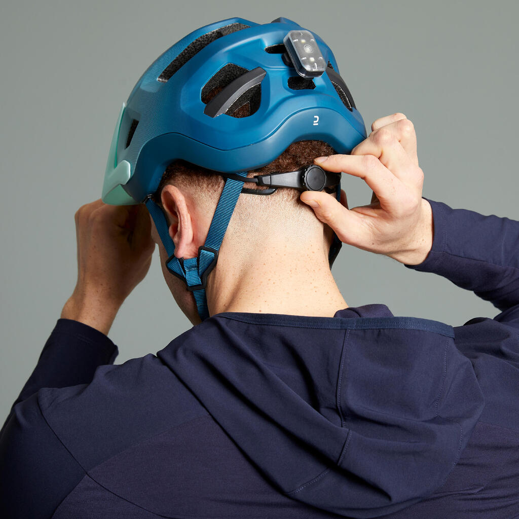 Casque velo vtt expl 500 bleu