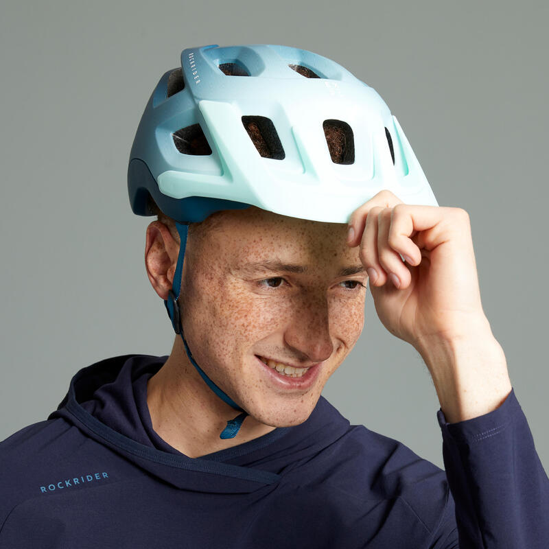 Casco bici mtb ST 500 azzurro