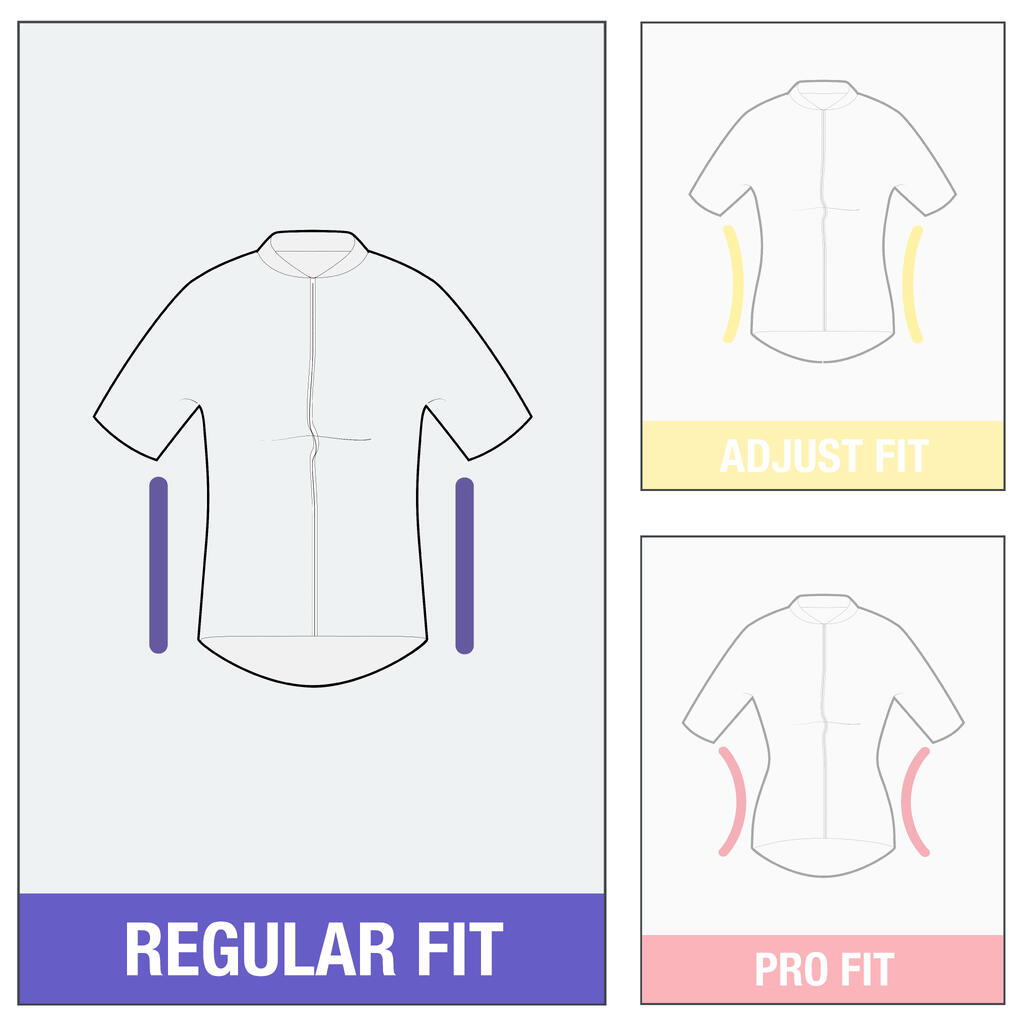 Maillot Manches courtes  vélo 100 femme corail
