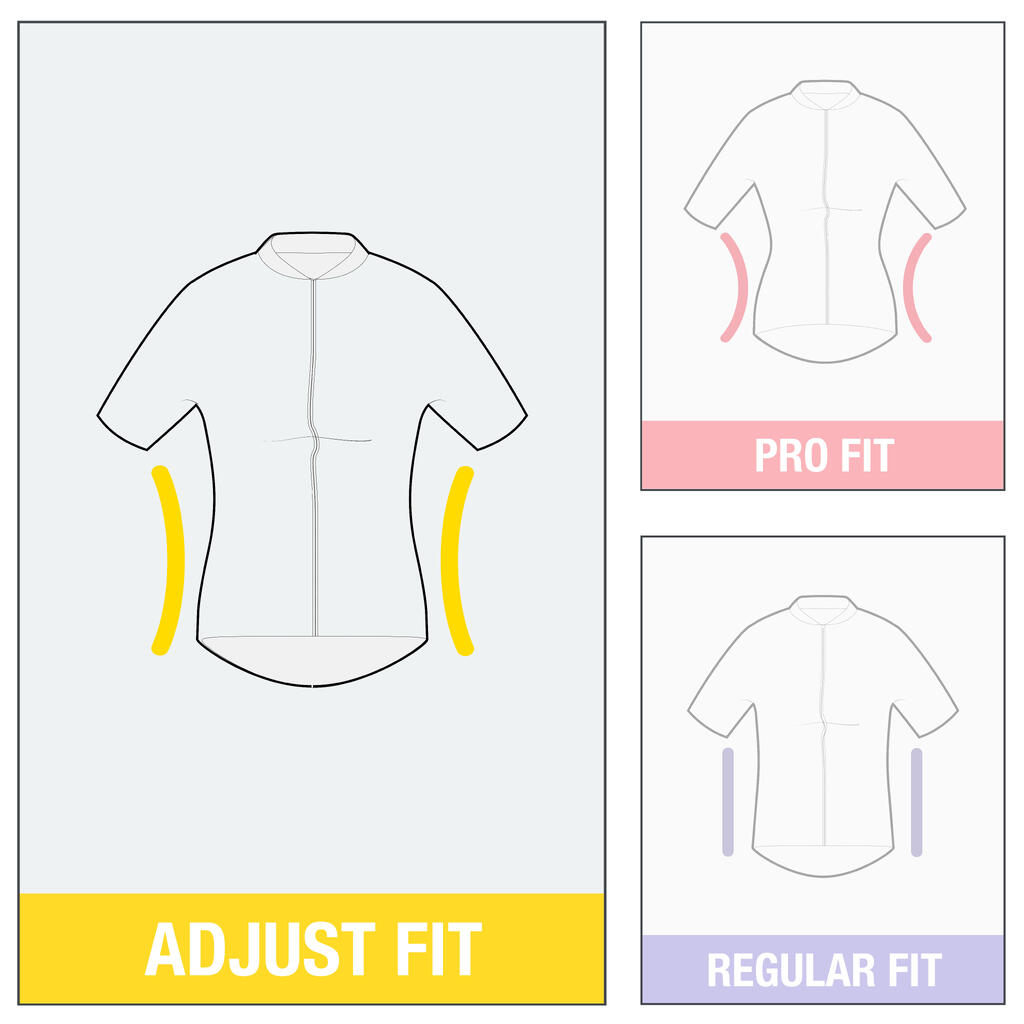 MAILLOT VELO ROUTE MANCHES COURTES FEMME 500 BORDEAUX