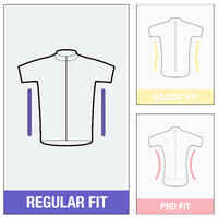 חולצת ג'רזי עם שרוולים קצרים לרכיבה על אופני הרים דגם EXPL 100 לגברים – כחול