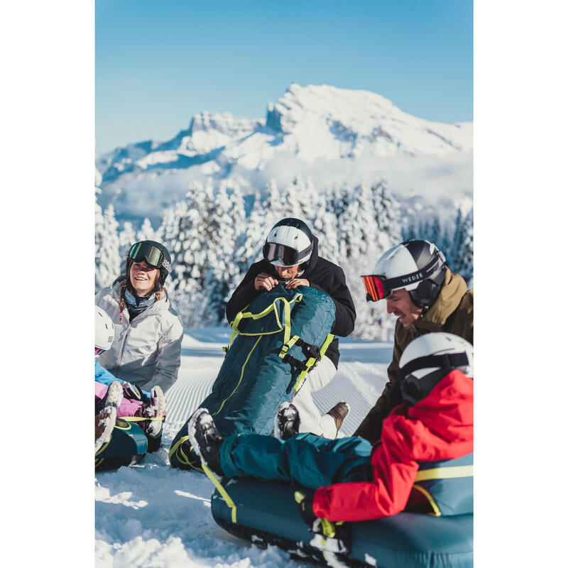 Luge gonflable avec freins adulte et enfant, Pumpslide 900 bleu