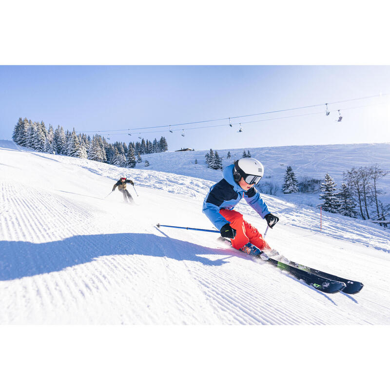 Calças de ski quentes e impermeáveis criança PNF 900 Vermelho