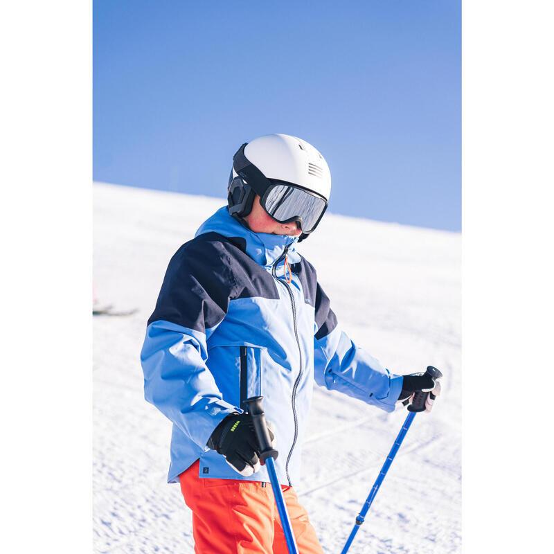 Calças de ski quentes e impermeáveis criança PNF 900 Vermelho