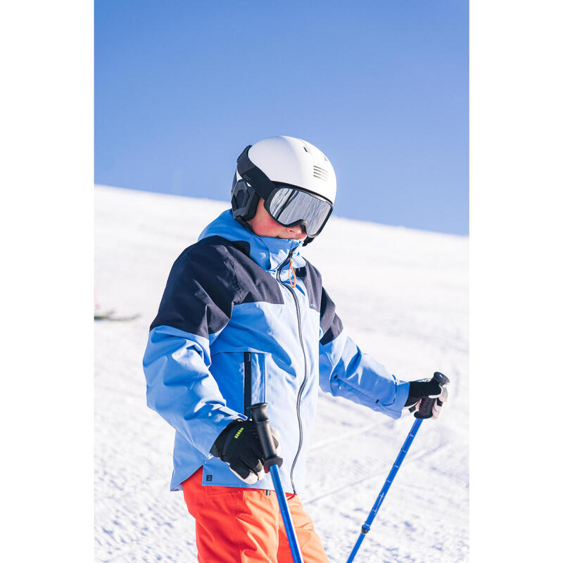 Veste de ski chaude et imperméable garçon 8-14 ans, 900 bleu