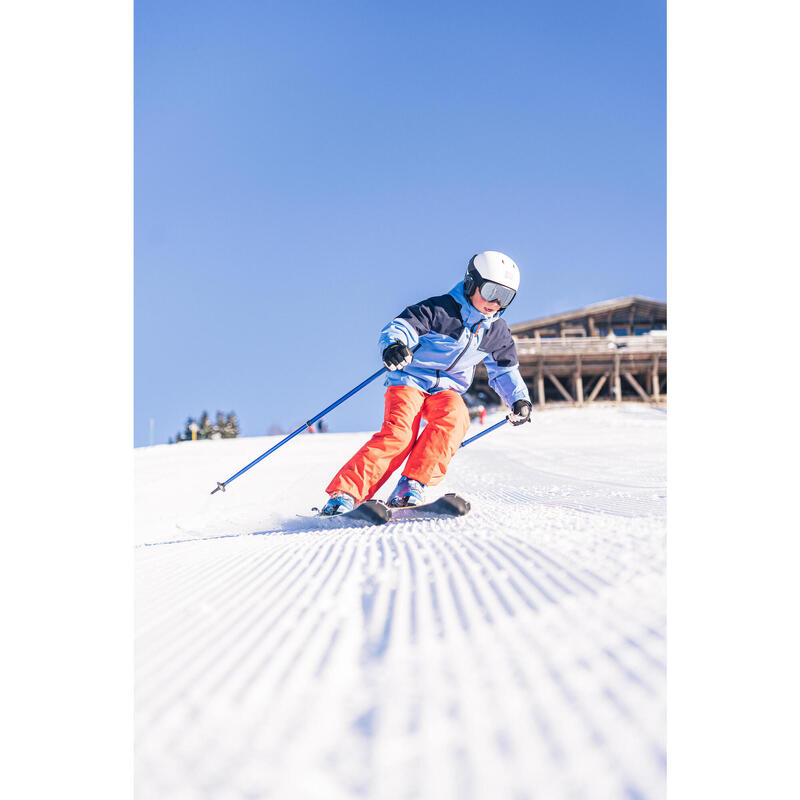 Calças de ski quentes e impermeáveis criança PNF 900 Vermelho