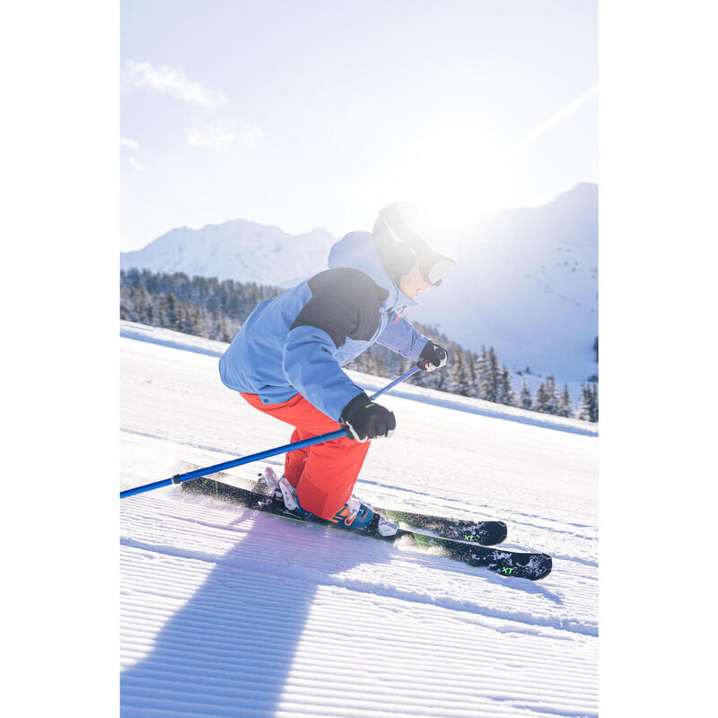 Pantalon de ski enfant chaud et imperméable PNF 900 - Rouge