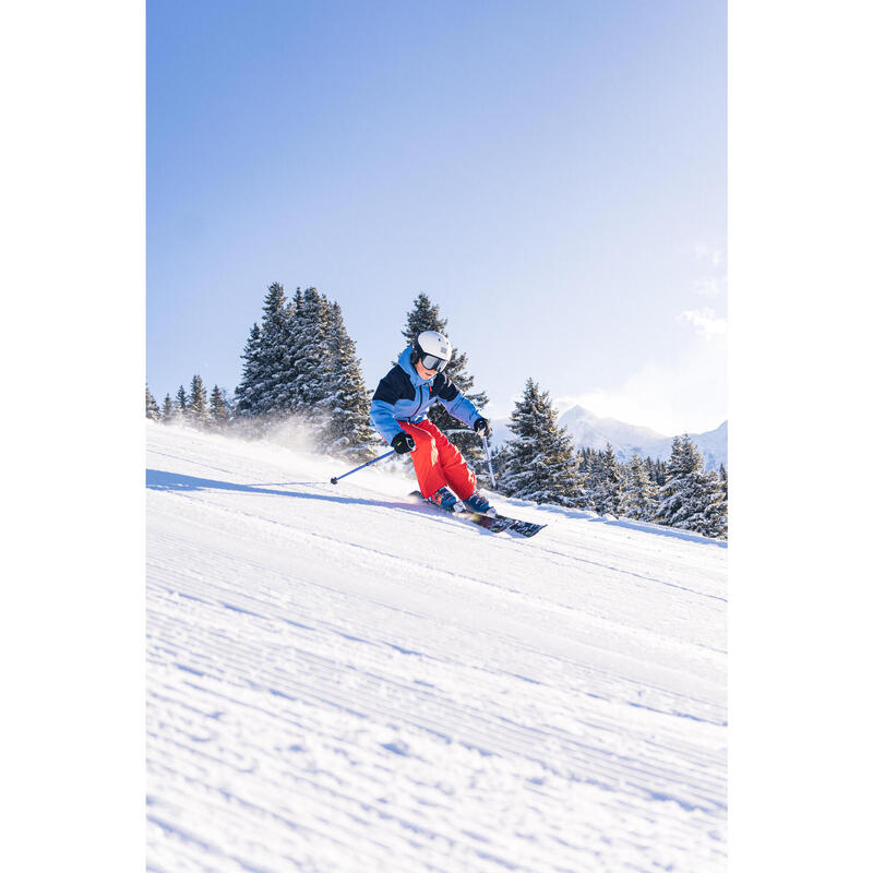 Calças de ski quentes e impermeáveis criança PNF 900 Vermelho