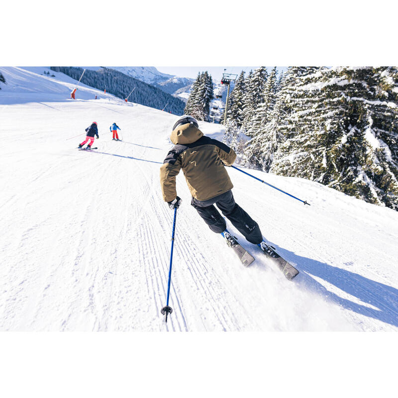 Casaco de ski de criança quente e impermeável 900 - Caqui