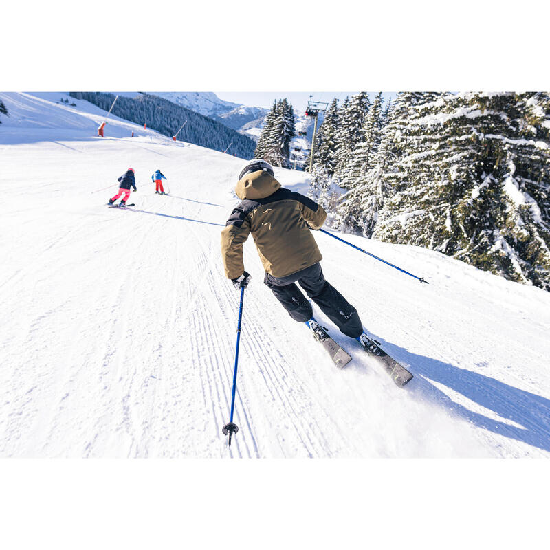 Veste de ski chaude et imperméable garçon 8-14 ans, 900 kaki