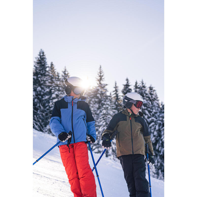 Veste de ski enfant chaude et imperméable 900 - Kaki