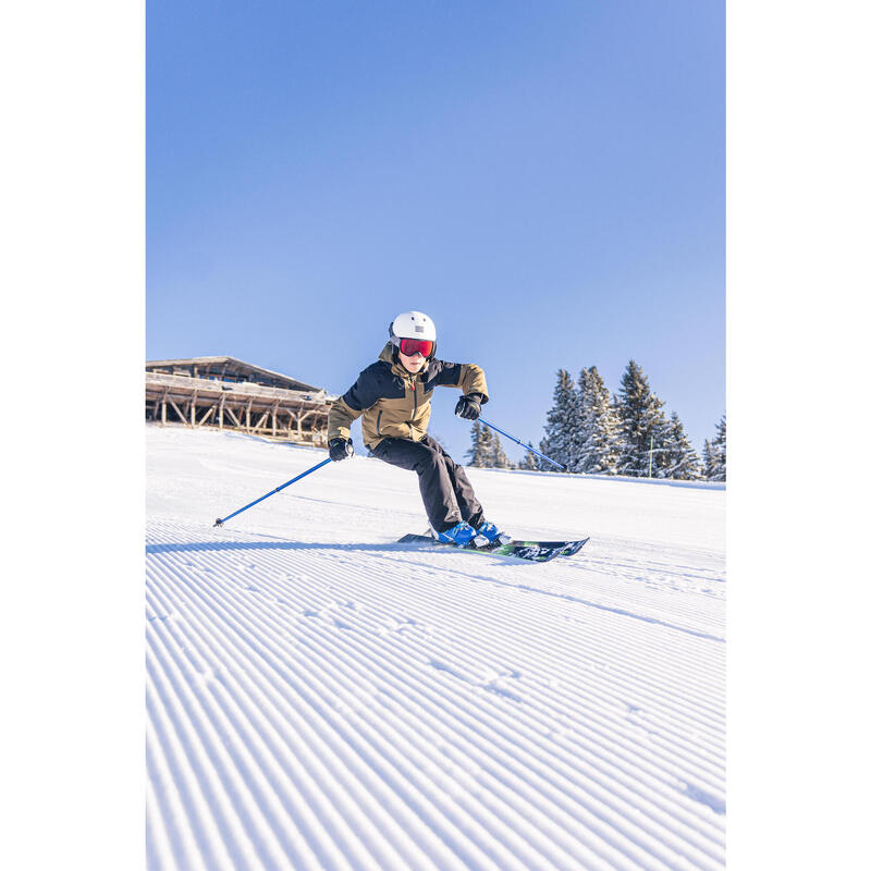 Casaco de ski de criança quente e impermeável 900 - Caqui