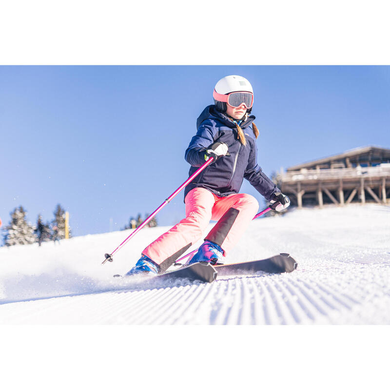 Pantalon călduros și foarte impermeabil schi 900 PNF Roz Fete 8-16 ani