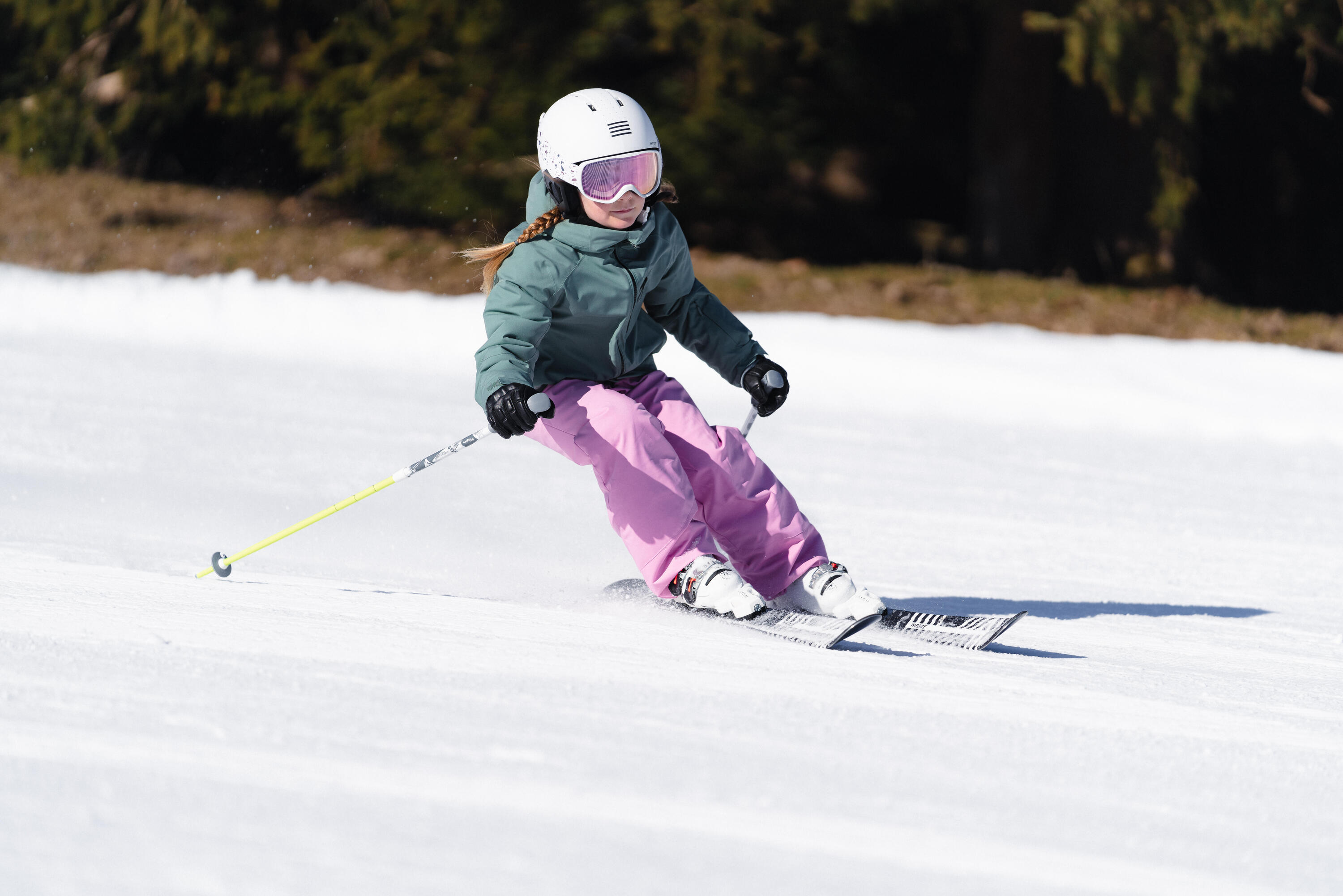 KIDS’ WARM AND WATERPROOF SKI TROUSERS  - 500 PNF - PINK  3/12