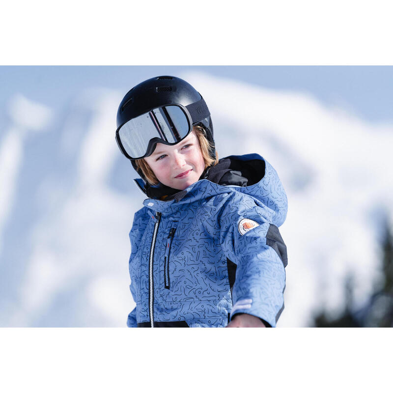 Geacă snowboard ziprotec SNB500 albastru copii 6-10 ani