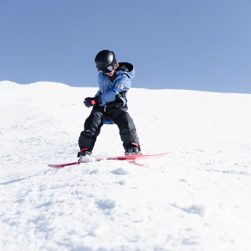 BOYS' HIGH RESISTANCE LONG SNOWBOARD JACKET - SNB 500 - KHAKI