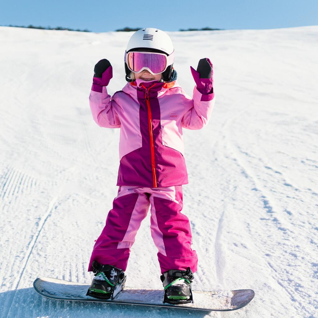 Kids’ Warm and Waterproof Ski Suit 580 - Pink