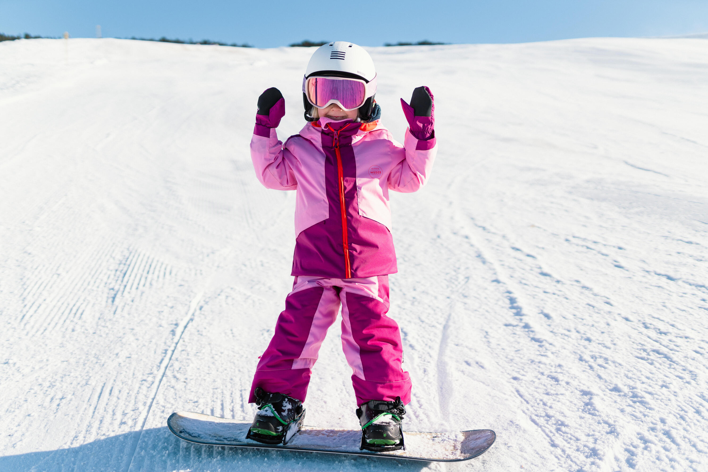 Kids’ Warm and Waterproof Ski Suit 580 - Pink 3/15
