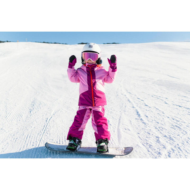 Combo de ski enfant chaud et imperméable 580 - rose