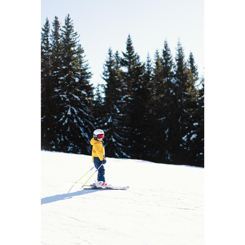 兒童下坡滑雪板附固定器 BOOST 500－黑白色