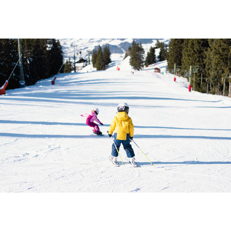 Ski mit Bindung Piste Kinder - Boost 500 Player schwarz/weiss 