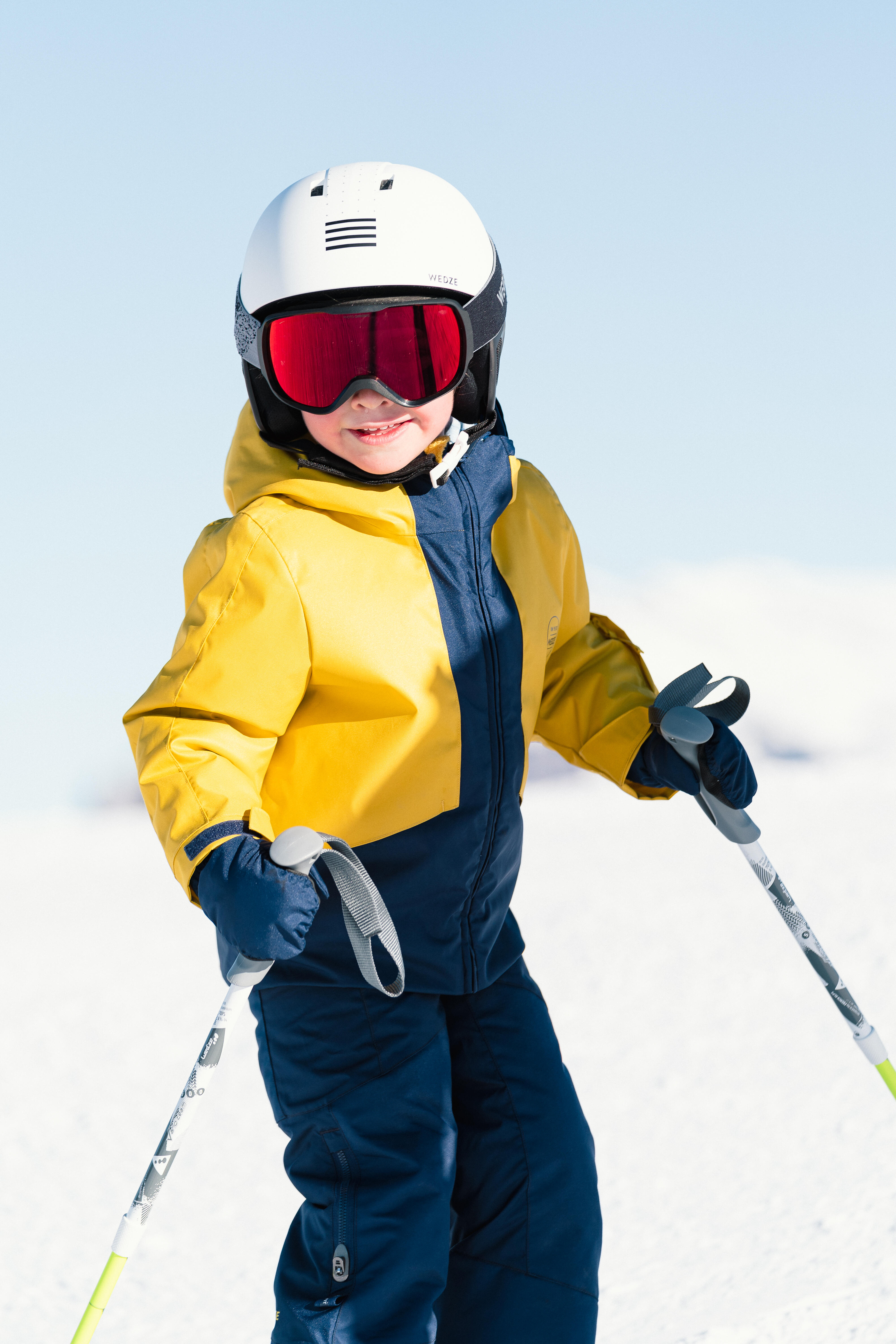 Casque de ski enfant – H 100 jaune fluo - Jaune fluo - Wedze - Décathlon