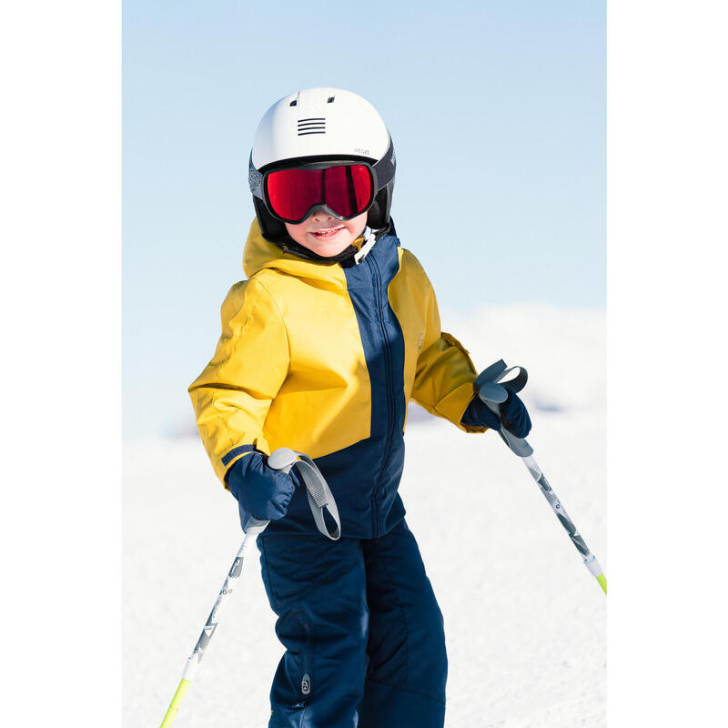 Alpineski voor kinderen met binding BOOST 500 Player zwart/wit