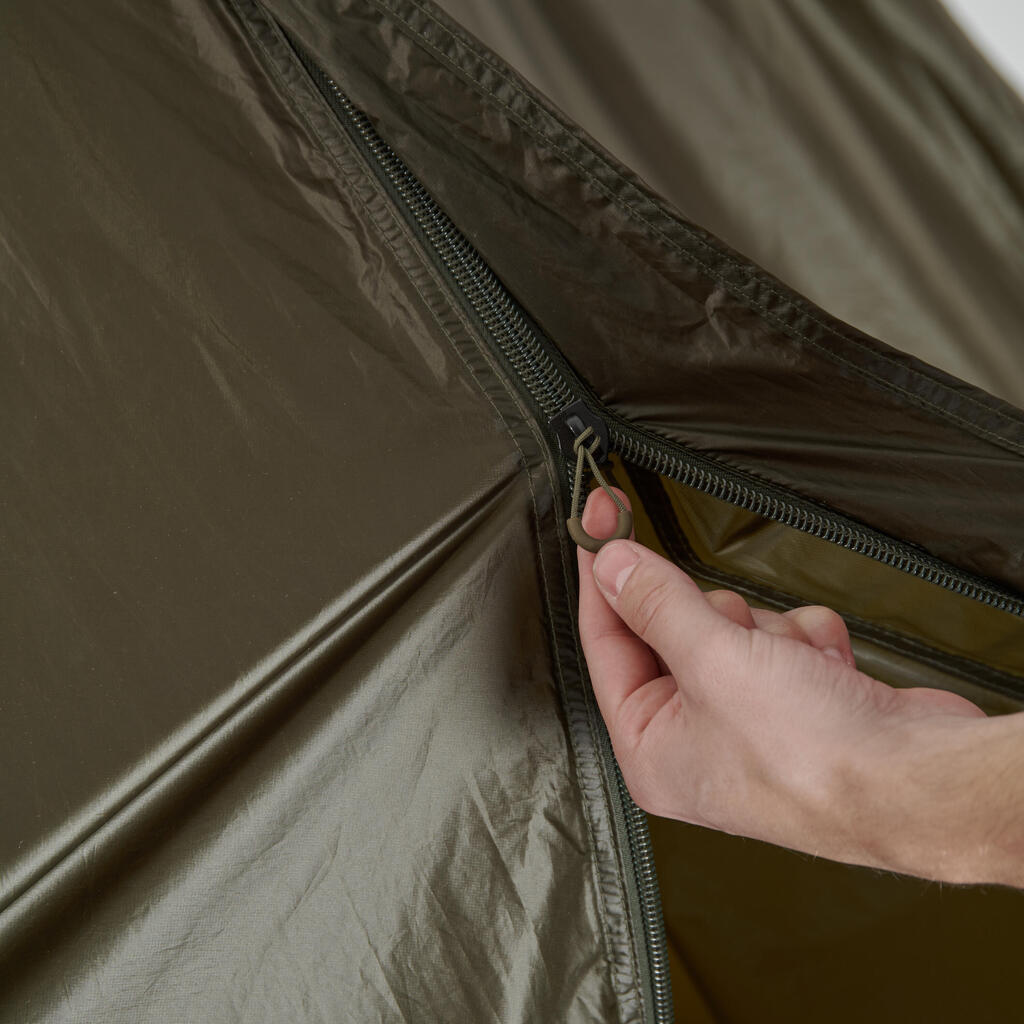 Tarp Teepee Bushcraft Bivouac Waterproof 2 Person+ Khaki