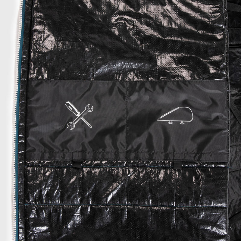 Boardbag voor kitesurfen/wakeboarden 150 x 47 cm met wieltjes