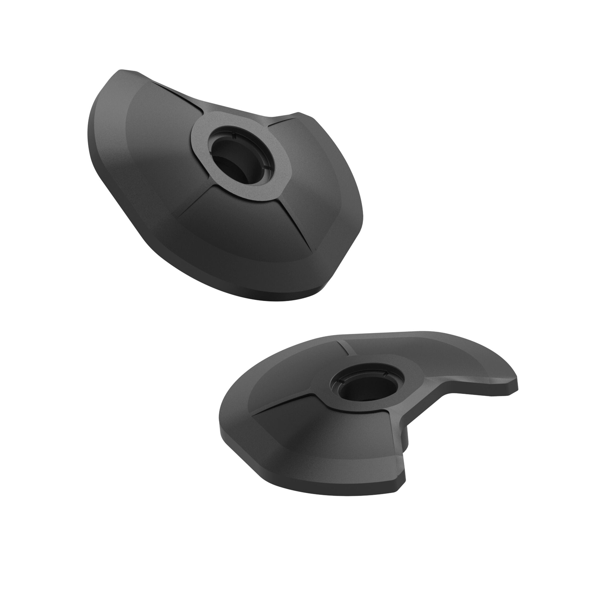 Winter Hiking Pole Baskets black Forclaz Decathlon