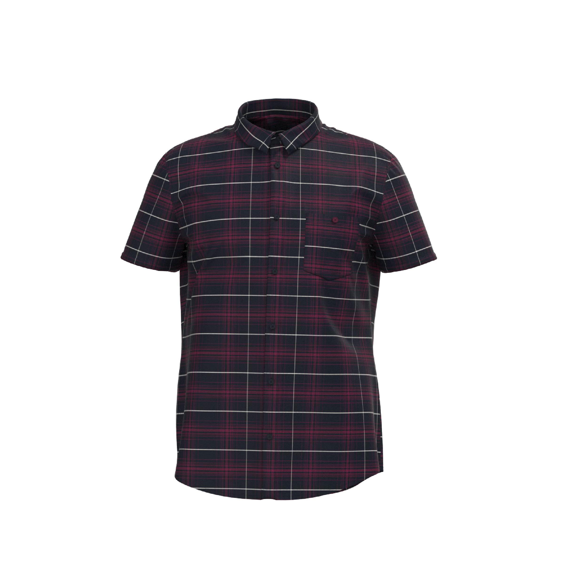 Camisa de senderismo de manga corta azul para hombre NH100 8/8