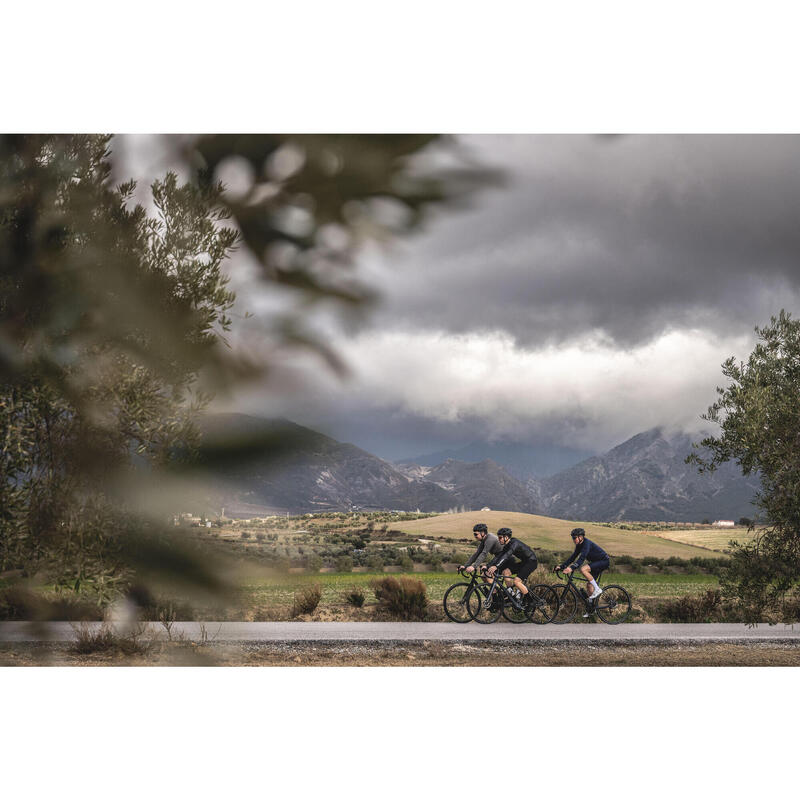 Erkek Uzun Kollu Yol Bisikleti Yağmurluğu - Lacivert - RC500
