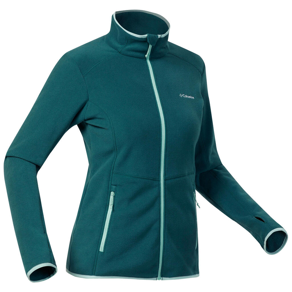 Fleecejacke Damen Bergwandern - Columbia grün