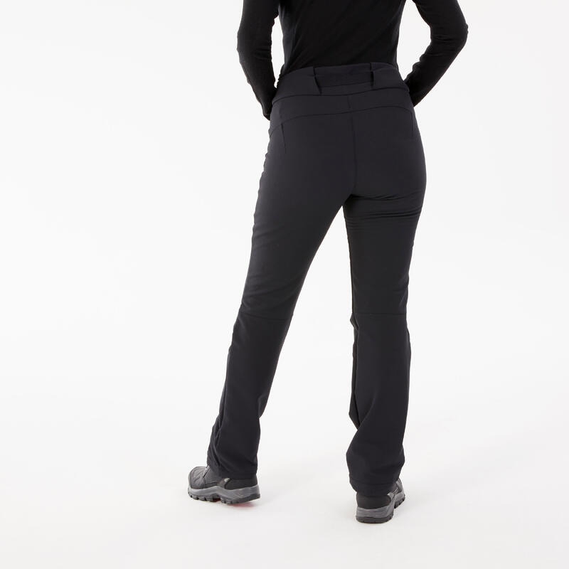 Pantaloni trekking donna SH500 X-WARM STRETCH neri