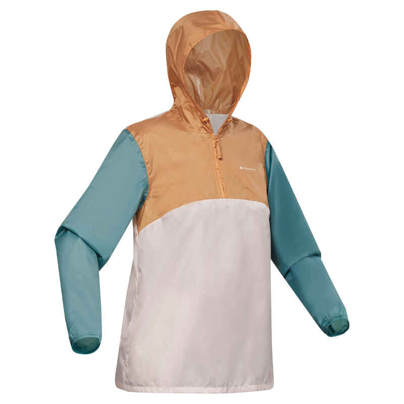 Regenjacke Damen winddicht wasserabweisend Kurzreissverschluss Wandern - Raincut Trio 2 Medien 1