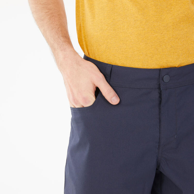 Pantalon scurt Drumeţie în natură NH100 Albastru Bărbaţi