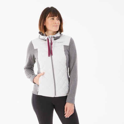 
      Sweatjacke Damen Hybridjacke mit Kapuze Wandern - NH100 
  