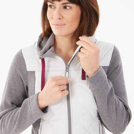Moteriškas žygių džemperis su gobtuvu „NH100 Hybrid“