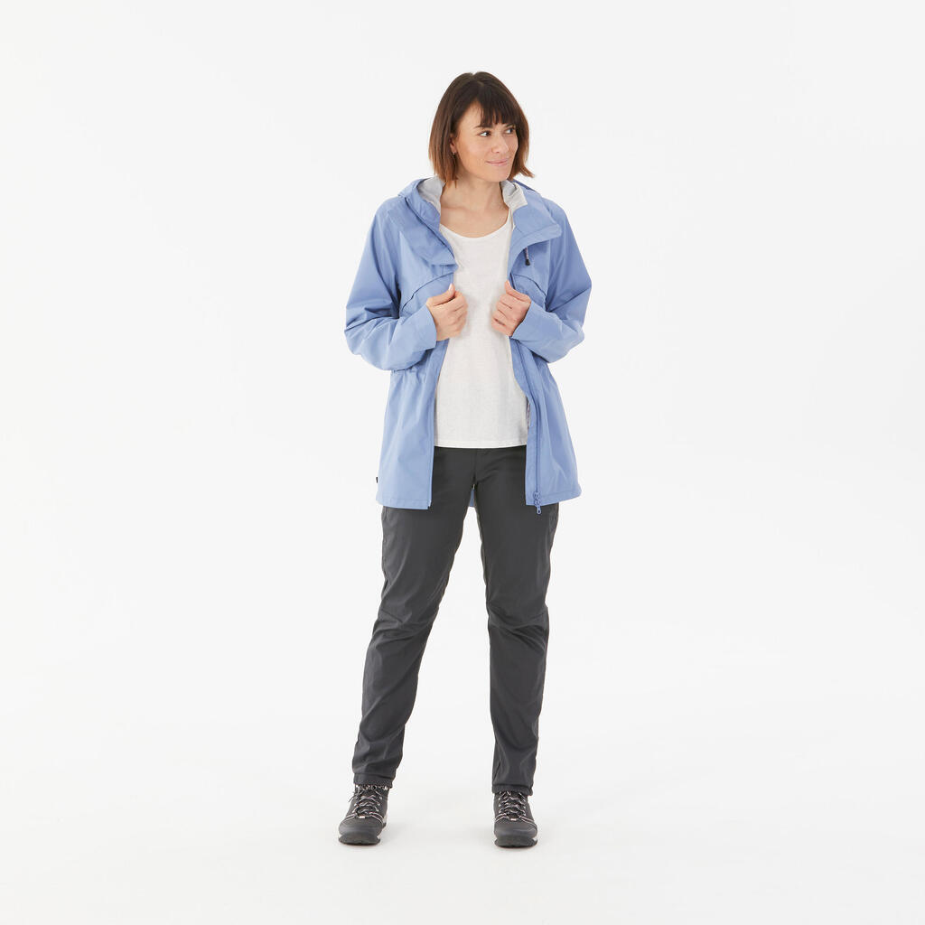 Chaqueta impermeable de senderismo para Mujer Quechua NH500 indigo