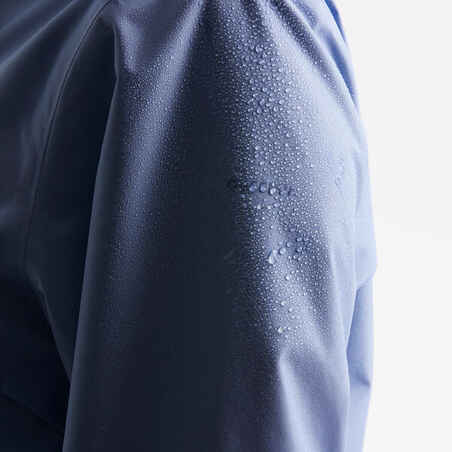 Hiking Raincoat - NH500 Waterproof Jacket - Women - Blue