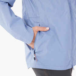 Hiking Raincoat - NH500 Waterproof Jacket - Women - Blue