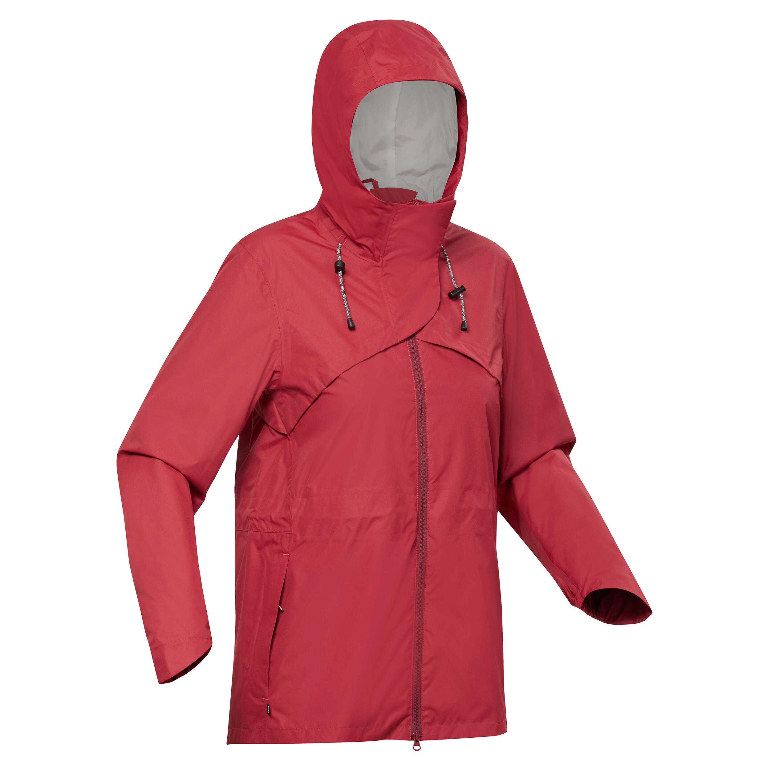 Essentials Damen Regenjacke Regular Fit | Wasserdicht & Dehnbar | Leicht & Verstaubar | Mit Kapuze & Verstellbarem Bund